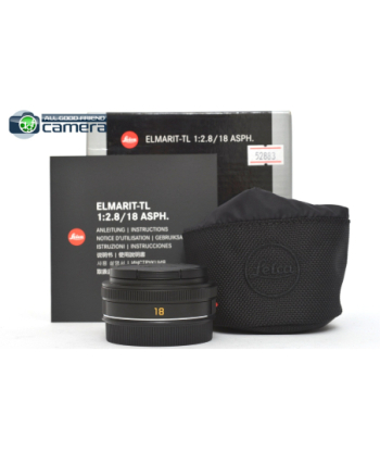 Leica Elmarit-TL 18mm F/2.8 ASPH. Lens Black 10088 *EX+*